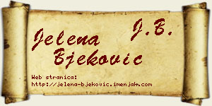 Jelena Bjeković vizit kartica